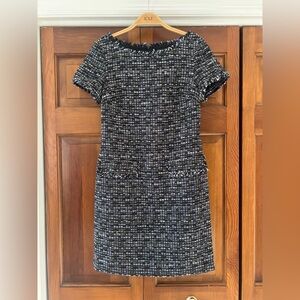 Banana Republic Blue and Black Tweed Dress, size 0